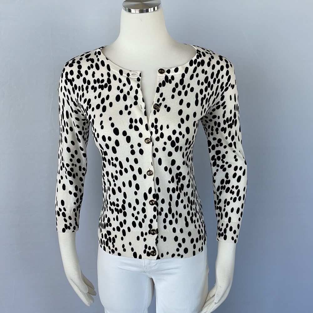 C Wonder Cardigan Black/White Size Small